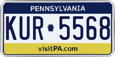 PA license plate KUR5568