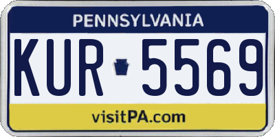 PA license plate KUR5569