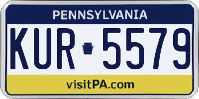 PA license plate KUR5579