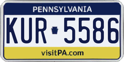 PA license plate KUR5586