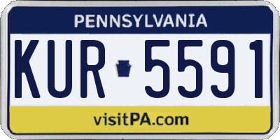 PA license plate KUR5591