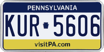 PA license plate KUR5606