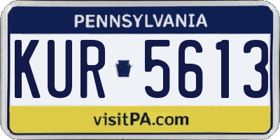 PA license plate KUR5613