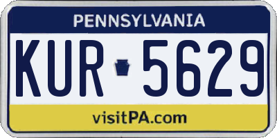 PA license plate KUR5629