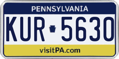 PA license plate KUR5630