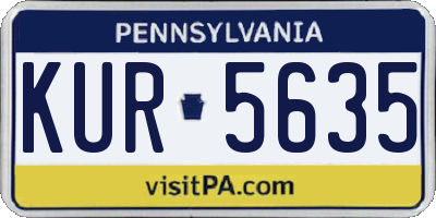 PA license plate KUR5635