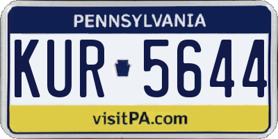PA license plate KUR5644