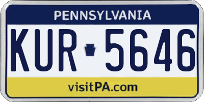 PA license plate KUR5646