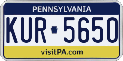 PA license plate KUR5650