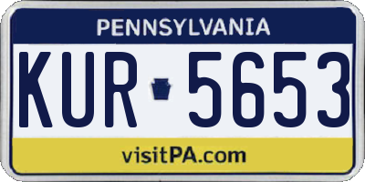PA license plate KUR5653