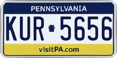 PA license plate KUR5656