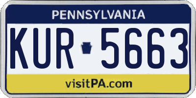 PA license plate KUR5663