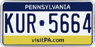 PA license plate KUR5664