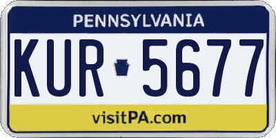 PA license plate KUR5677