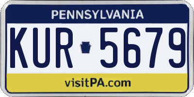 PA license plate KUR5679