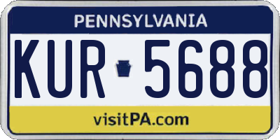 PA license plate KUR5688