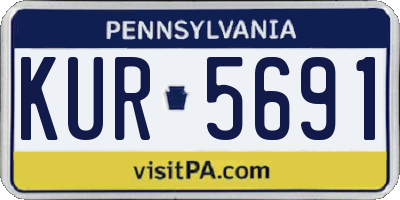 PA license plate KUR5691