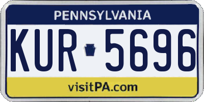 PA license plate KUR5696