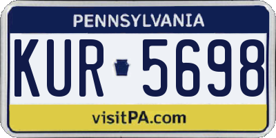 PA license plate KUR5698