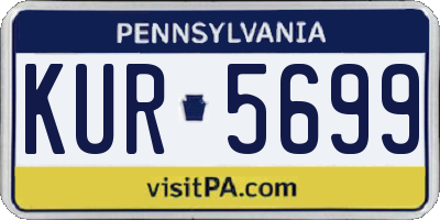 PA license plate KUR5699
