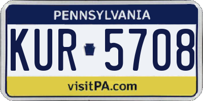 PA license plate KUR5708