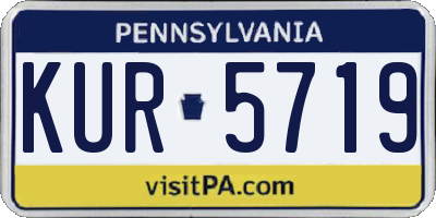 PA license plate KUR5719