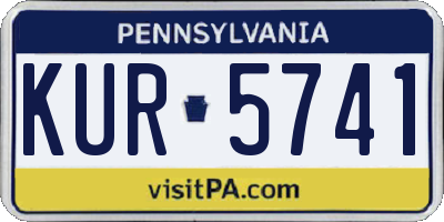 PA license plate KUR5741