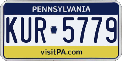 PA license plate KUR5779