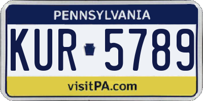 PA license plate KUR5789