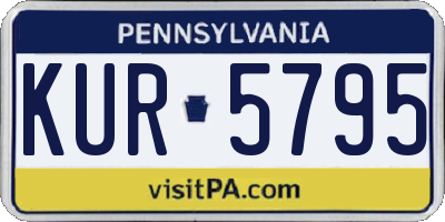 PA license plate KUR5795