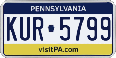 PA license plate KUR5799