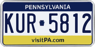PA license plate KUR5812
