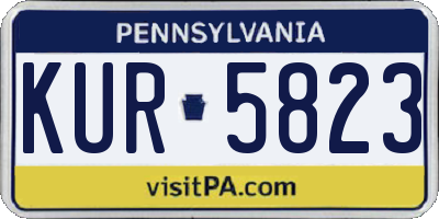 PA license plate KUR5823