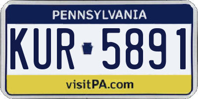 PA license plate KUR5891