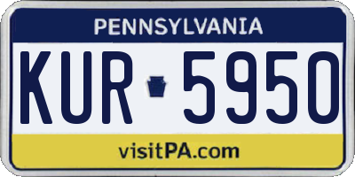 PA license plate KUR5950