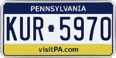 PA license plate KUR5970