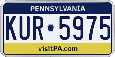 PA license plate KUR5975