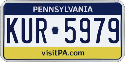 PA license plate KUR5979