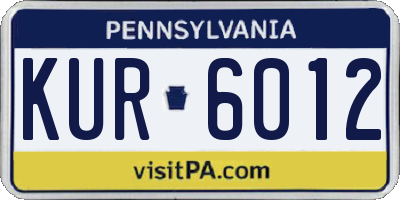 PA license plate KUR6012