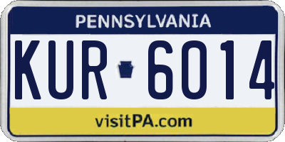 PA license plate KUR6014