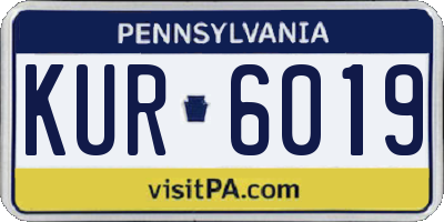 PA license plate KUR6019