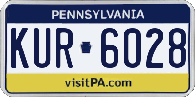 PA license plate KUR6028