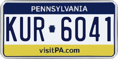 PA license plate KUR6041