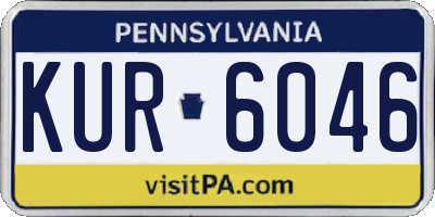 PA license plate KUR6046