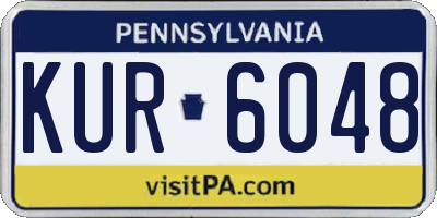 PA license plate KUR6048