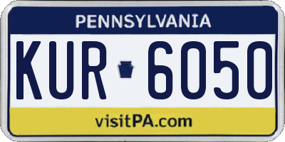PA license plate KUR6050