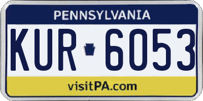 PA license plate KUR6053
