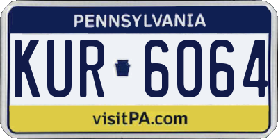 PA license plate KUR6064