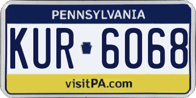 PA license plate KUR6068