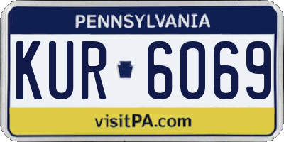 PA license plate KUR6069